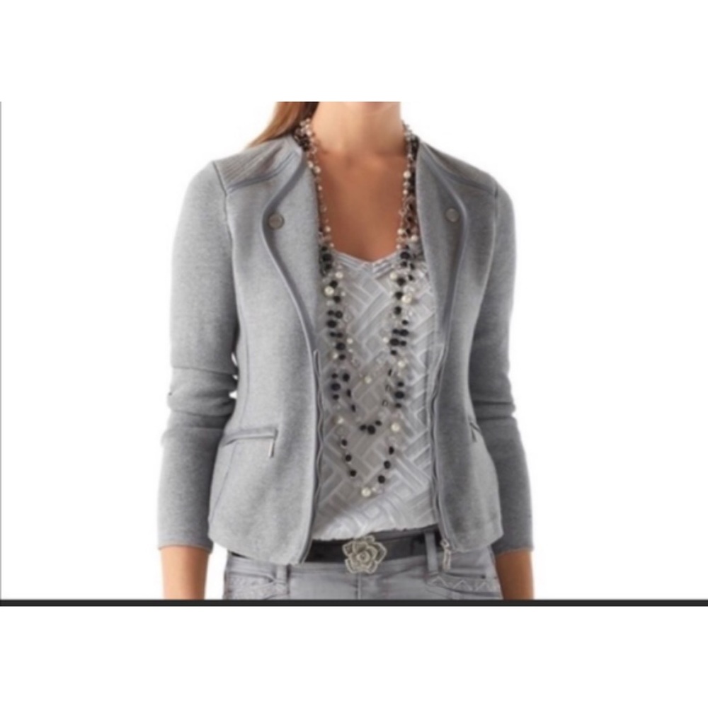 White House Black Market Gray Structured Sweater